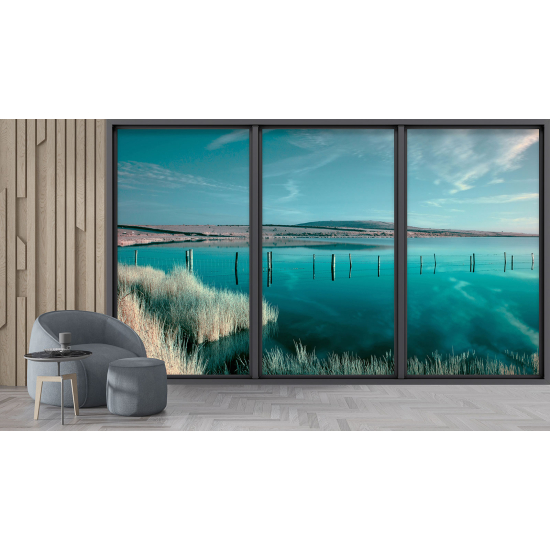 Carta da parati panoramica - Illusione ottica - Vista mare