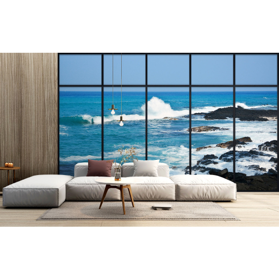 Carta da parati panoramica - Illusione ottica - Vista mare