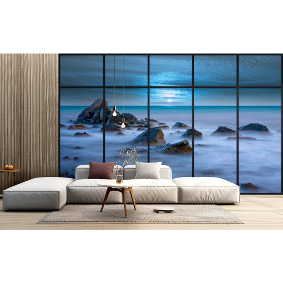 Carta da parati panoramica - Illusione ottica - Vista mare