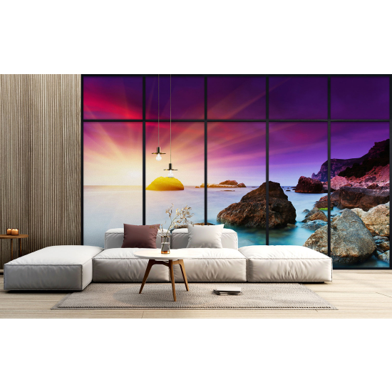 Carta da parati panoramica - Illusione ottica - Vista mare