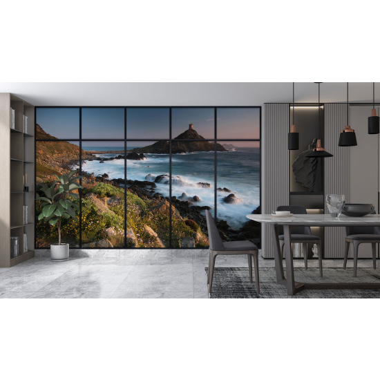 Carta da parati panoramica - Illusione ottica - Vista mare