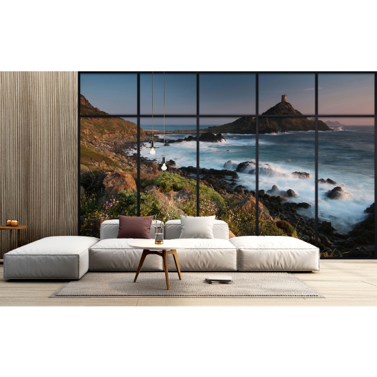 Carta da parati panoramica - Illusione ottica - Vista mare