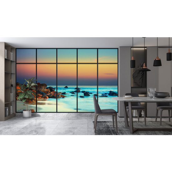 Carta da parati panoramica - Illusione ottica - Vista mare