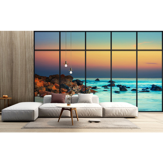Carta da parati panoramica - Illusione ottica - Vista mare