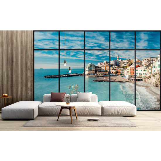 Carta da parati panoramica - Illusione ottica - Vista mare