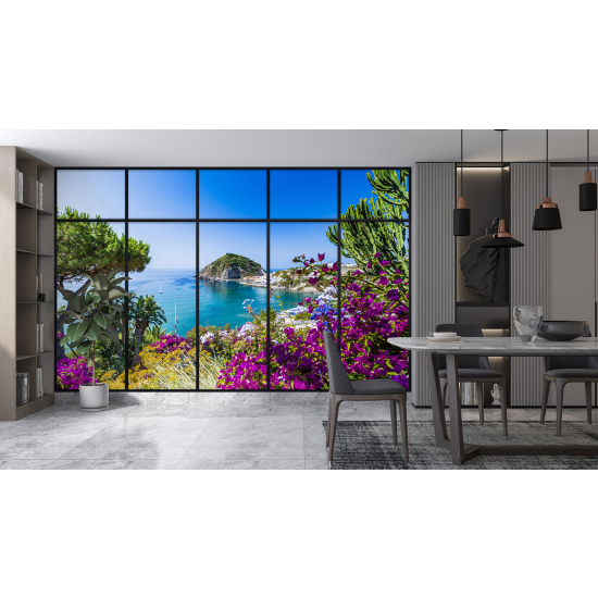 Carta da parati panoramica - Illusione ottica - Vista mare