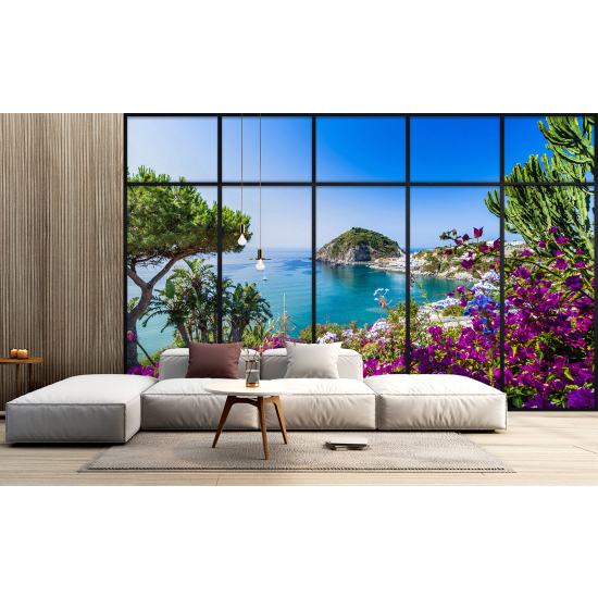 Carta da parati panoramica - Illusione ottica - Vista mare