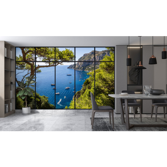 Carta da parati panoramica - Illusione ottica - Vista mare