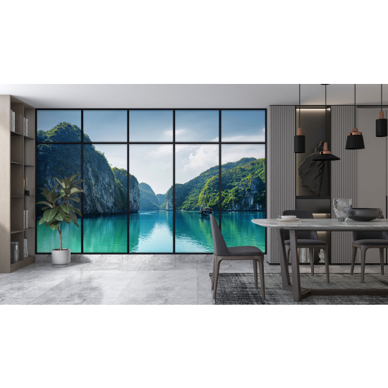 Carta da parati panoramica - Illusione ottica - Vista mare
