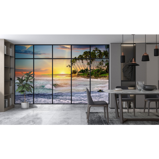 Carta da parati panoramica - Illusione ottica - Vista mare