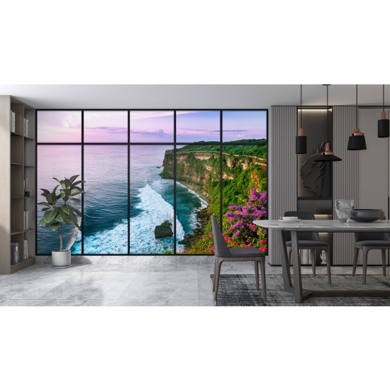 Carta da parati panoramica - Illusione ottica - Vista mare