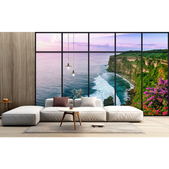 Carta da parati panoramica - Illusione ottica - Vista mare