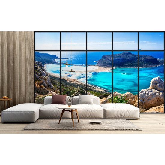 Carta da parati panoramica - Illusione ottica - Vista mare