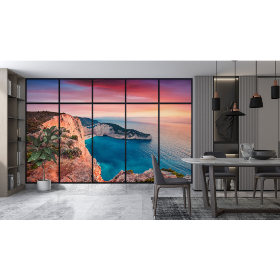 Carta da parati panoramica - Illusione ottica - Vista mare