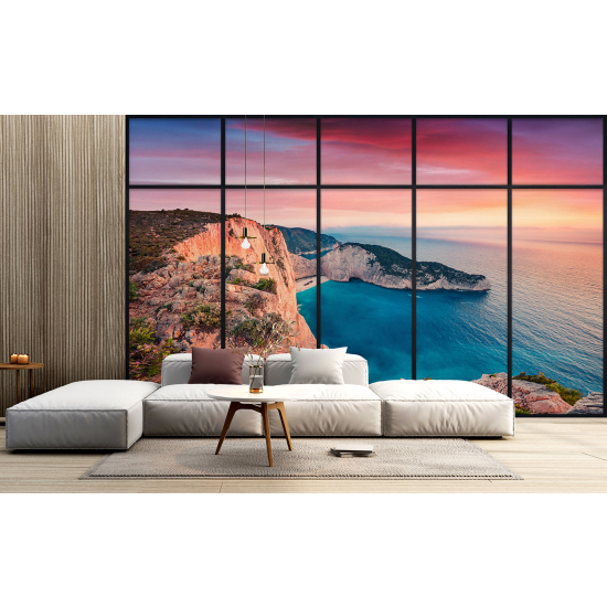 Carta da parati panoramica - Illusione ottica - Vista mare