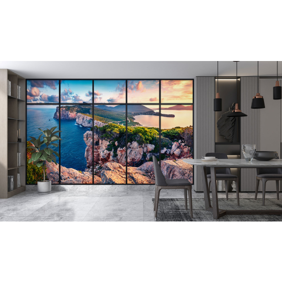 Carta da parati panoramica - Illusione ottica - Vista mare