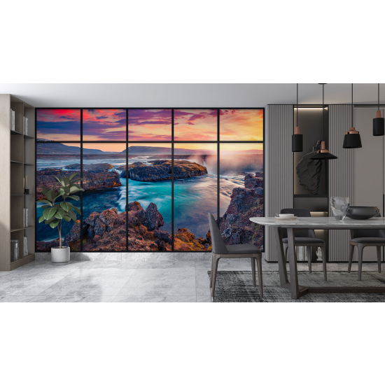 Carta da parati panoramica - Illusione ottica - Vista mare