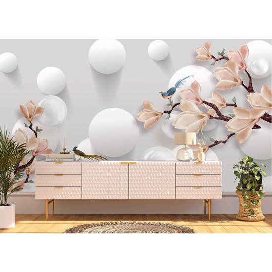 Carta da parati panoramica - Magnolie Effetto 3D
