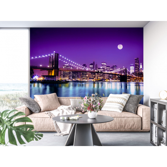 Carta da parati panoramica - New York Luna