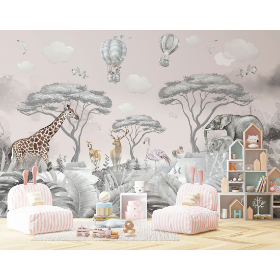 Carta da parati panoramica per bambini - Animali