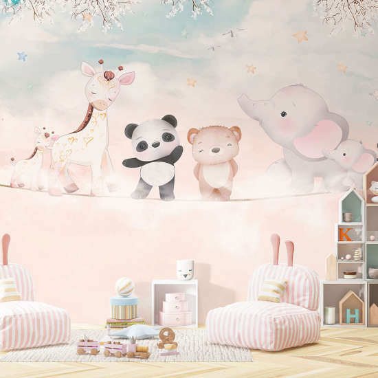 Carta da parati panoramica per bambini - Animali
