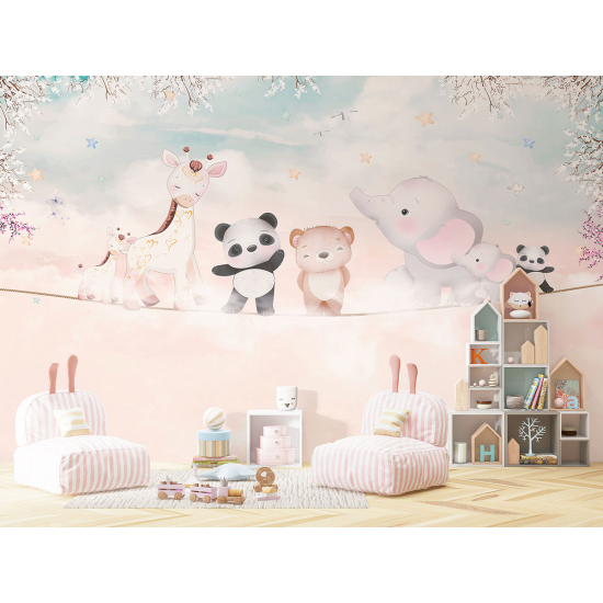 Carta da parati panoramica per bambini - Animali