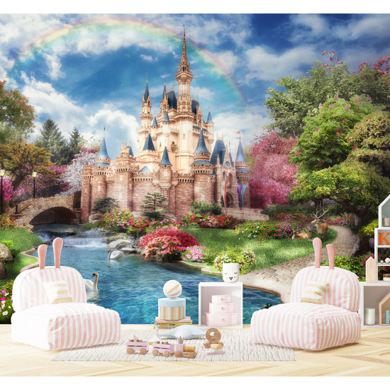 Carta da parati panoramica per bambini - Castello Incantato