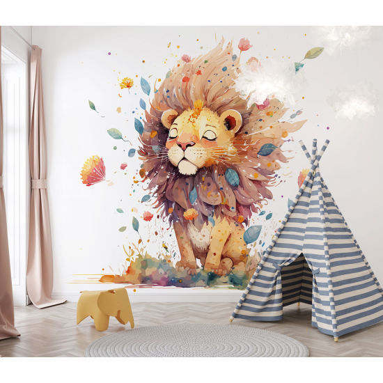 Carta da parati panoramica per bambini - Cucciolo di leone