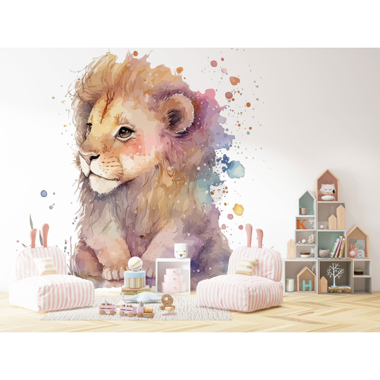 Carta da parati panoramica per bambini - Cucciolo di leone