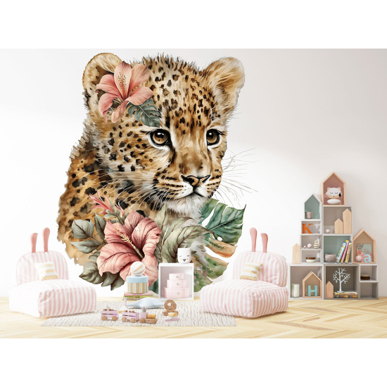 Carta da parati panoramica per bambini - Cucciolo di Leopardo