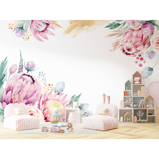 Carta da parati panoramica per bambini - Fiori