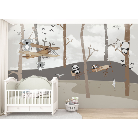 Carta da parati panoramica per bambini - Foresta