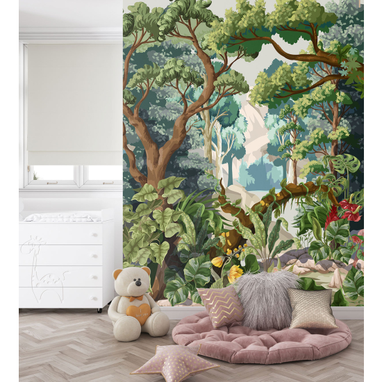 Carta da parati panoramica per bambini - Foresta