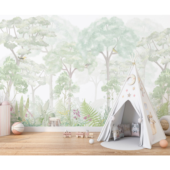 Carta da parati panoramica per bambini - Foresta