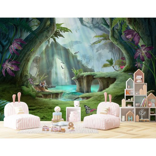 Carta da parati panoramica per bambini - Foresta Incantata