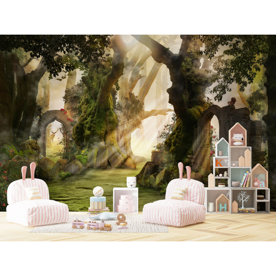 Carta da parati panoramica per bambini - Foresta incantata