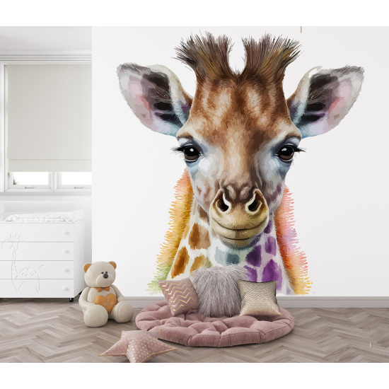 Carta da parati panoramica per bambini - Giraffa