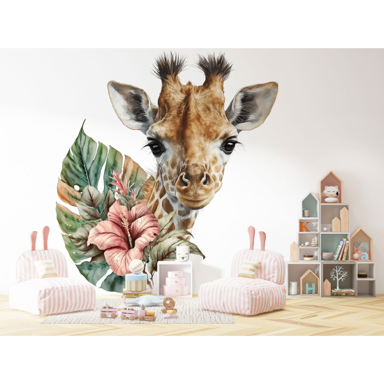 Carta da parati panoramica per bambini - Giraffa