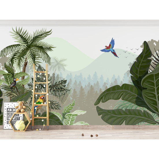 Carta da parati panoramica per bambini - Giungla