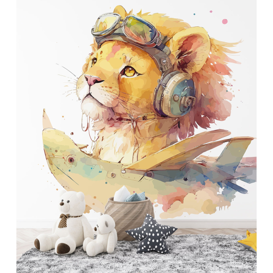Carta da parati panoramica per bambini - Leone
