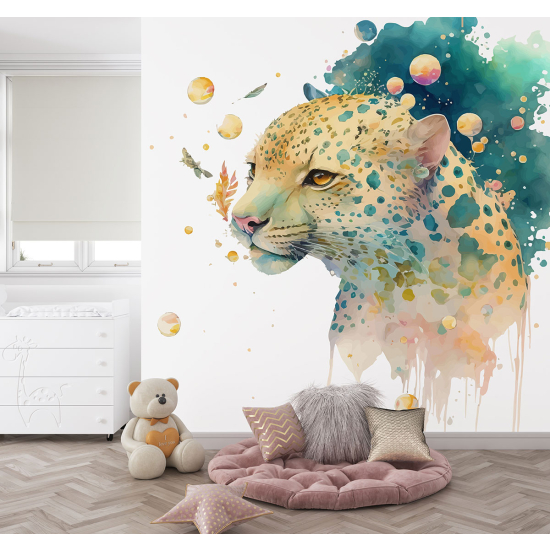 Carta da parati panoramica per bambini - Leopardo
