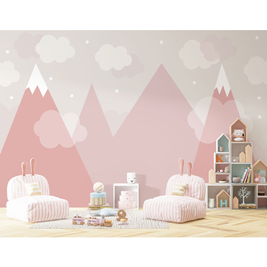 Carta da parati panoramica per bambini - Montagne