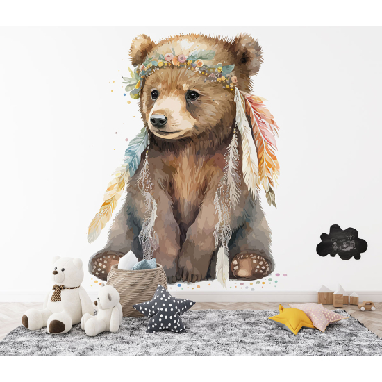 Carta da parati panoramica per bambini - Orso Indiano