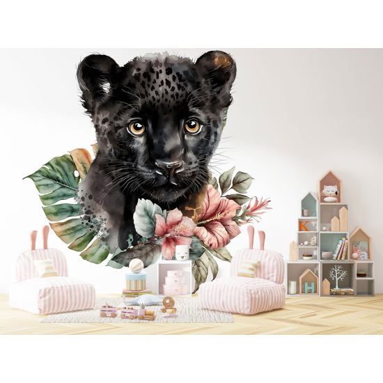 Carta da parati panoramica per bambini - Piccola Pantera Nera