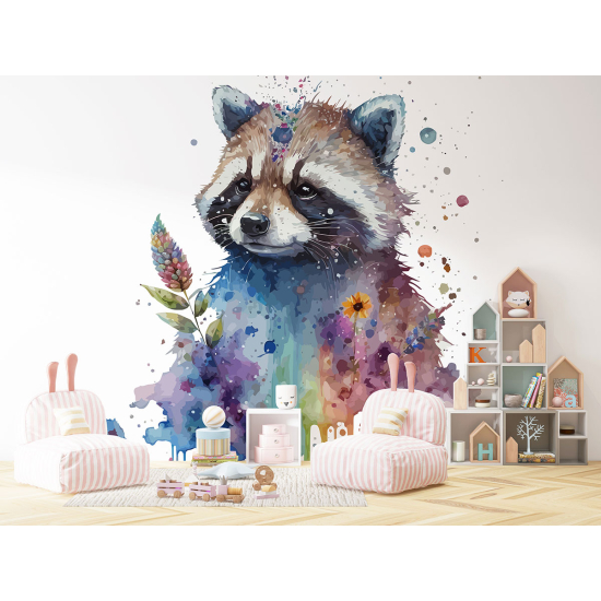 Carta da parati panoramica per bambini - Procione