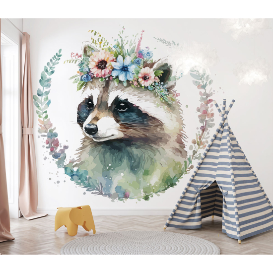 Carta da parati panoramica per bambini - Procione