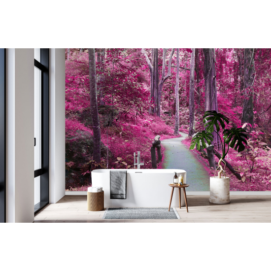 Carta da parati panoramica - Sentiero Fiori rosa