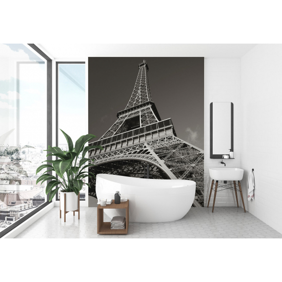 Carta da parati panoramica - Torre Eiffel in bianco e nero