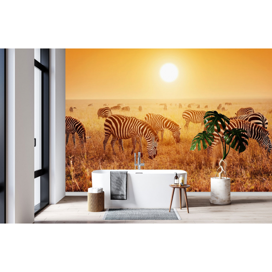 Carta da parati panoramica - Zebre Savana