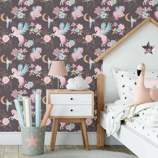 Carta da parati per bambini - Unicorni